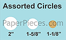 Pappersmall - Assorted Circles: 2" 1-5/8" and 1-1/8" Cirklar, 75st