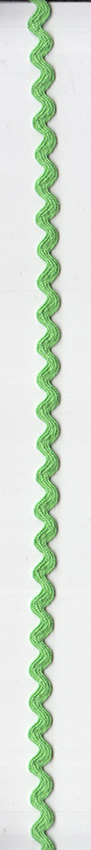 Grön smal sicksack band (6 mm) - 2