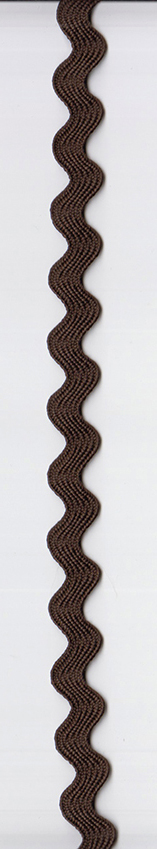 Brun bred sicksack band (14 mm) - 2