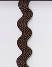 Brun bred sicksack band (14 mm)