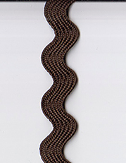 Brun bred sicksack band (14 mm)