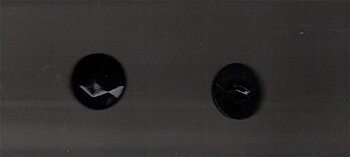 Plastknapp - Svart diamant