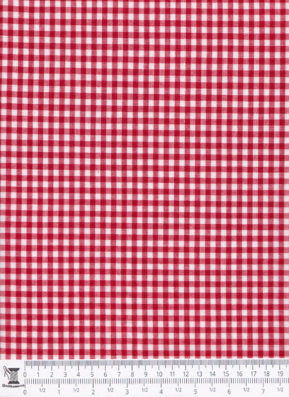 Köksruta liten, röd - Kitchen Check 4 mm, small red.