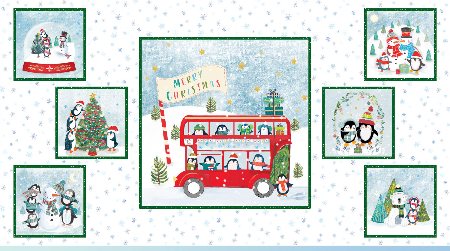 Penguin Panel - Christmas - 24in x 44in