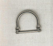 D-ring för väska - Antiksilver (15mm)