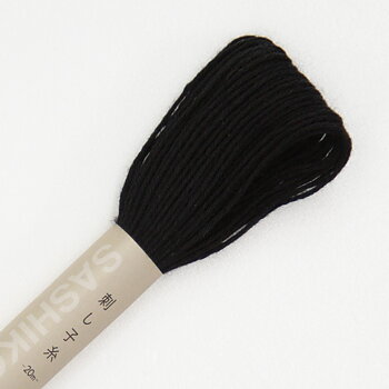 Sashiko Tråd Black, svart, Olympus