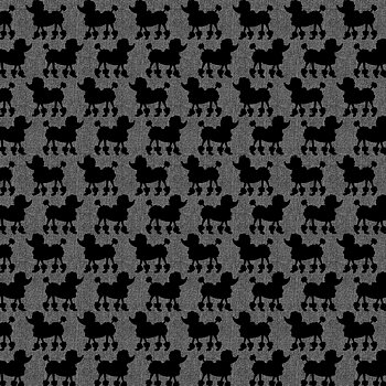 Bonjour - Grey Parisian Poodles On Textured Ground
