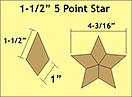 Pappersmall -  5 Point Star 1½"