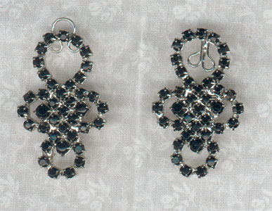 Spänne - Silver med svarta stenar - 2