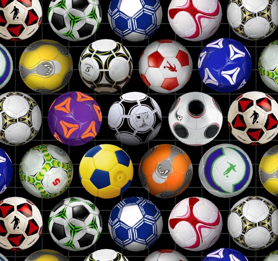 Fotbollar - Black Assorted Soccer Balls