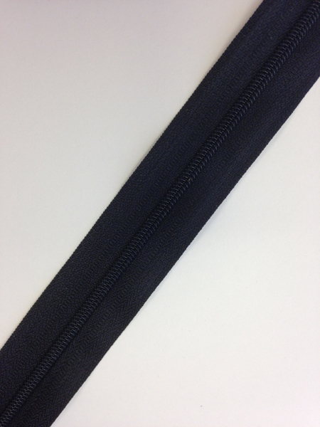 Dragkedja 4 mm spiral metervara - svart