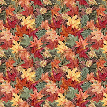 Tyg: Nature Autumn – Fall Leaves