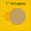 Pappersmall - 1" Octagon, 50st
