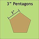 Pappersmall - 3" Pentagon, 12st