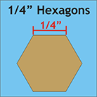 Hexagoner 1/4" (100st)
