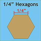 Hexagoner 1/4" (100st)