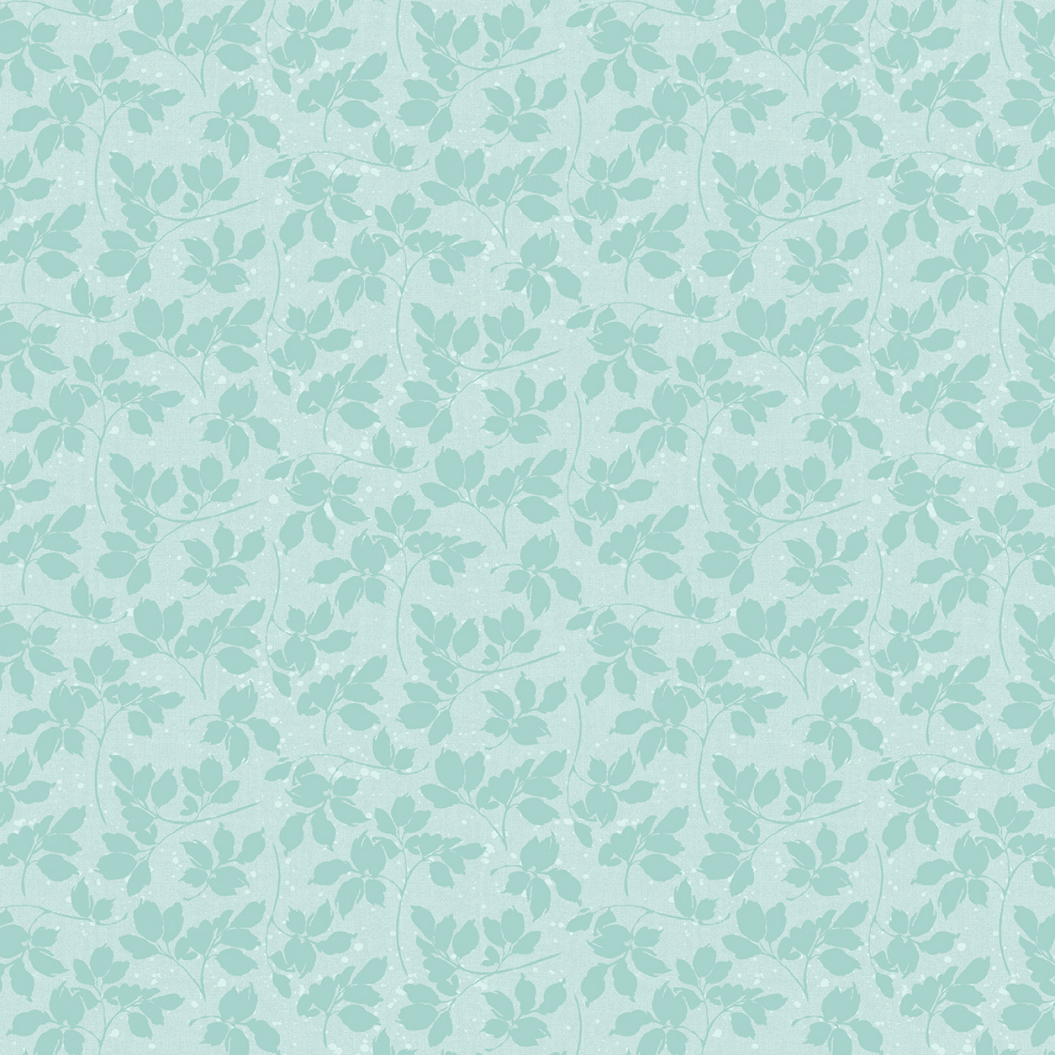 Tyg - Bladverk turkost - Teal Leaf Toss  - Meadow Melody (30 x 110 cm)