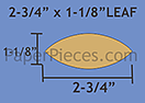 Pappersmall - All 2-3/4" X 1-1/8" Leaf / Löv, 100st