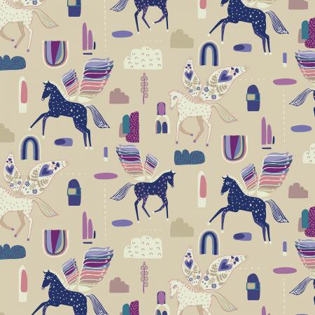 Mystical - Rainbow's End - Ivory Fabric (30 x 110 cm)