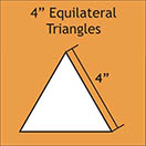Pappersmall  - All 4" Equilateral Triangles, 25st