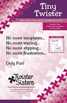 Tiny Twister - Pinwheel / Linjal för 3½" kvadrater