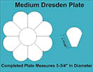 Pappersmall - 8 Petal Medium Dresden Plates, 2 block