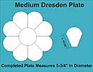 Pappersmall - 8 Petal Medium Dresden Plates, 2 block