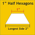 Halv Hexagon 1" (75st)