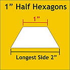 Halv Hexagon 1" (75st)