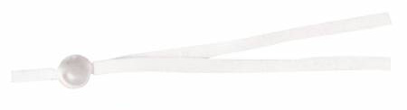 Maskstroppar vita,  5mm x 26 cm, 20-pack