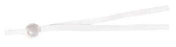 Maskstroppar vita,  5mm x 26 cm, 20-pack