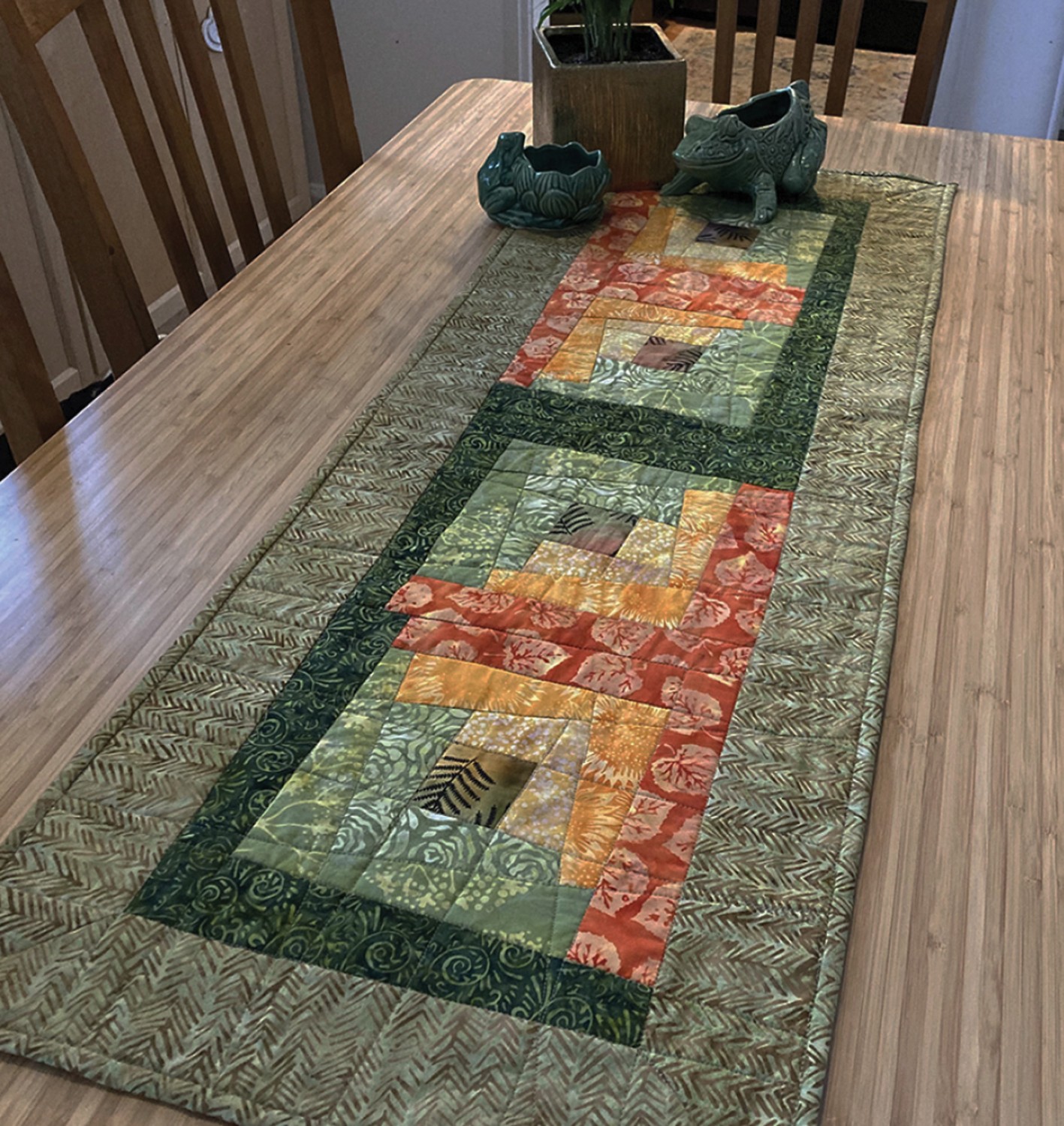 Mönster: Wonky - Garden Table Runner - löpare 16" x 46"