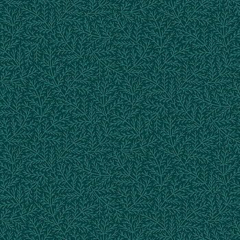 Tyg: Deep Green Branches - "Holiday Stitches"
