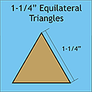 Pappersmall  - All 1-1/4" Equilateral Triangles, 100st