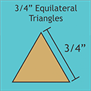 Pappersmall  - All 3/4" Equilateral Triangles, 100st