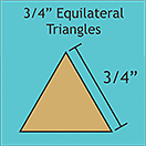 Pappersmall  - All 3/4" Equilateral Triangles, 100st
