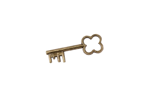 Charm liten Nyckel 33 x 13 mm - 4 st