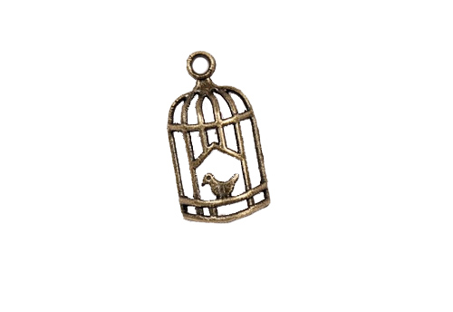 Charm liten Fågelbur 27 x 14 mm - 4 st
