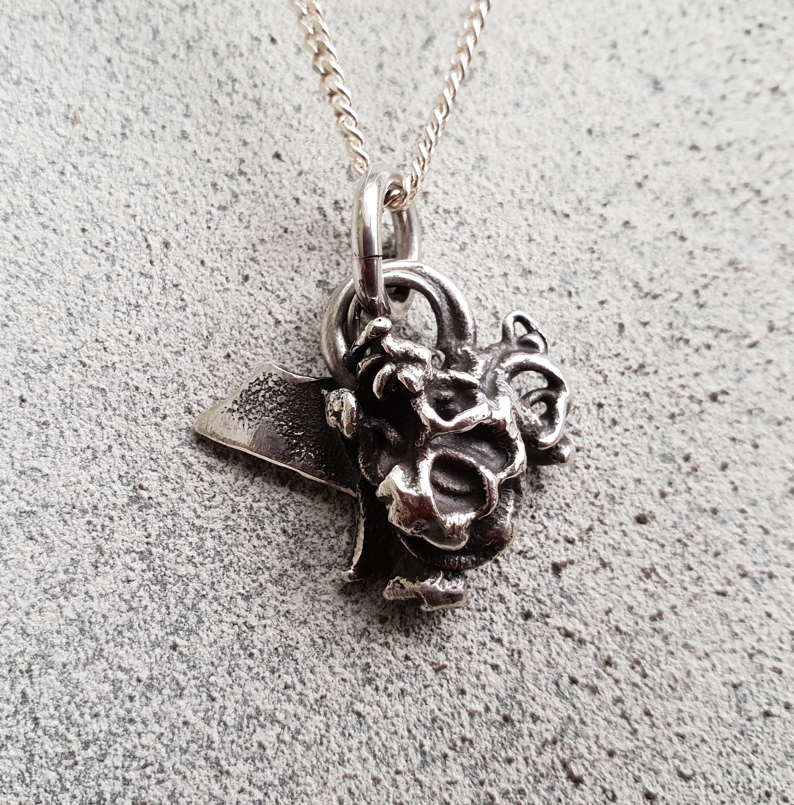 Unikt silverhänge oxiderat - 925 Sterling Silver