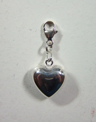 Stort hjärta berlock - 925 Sterling Silver