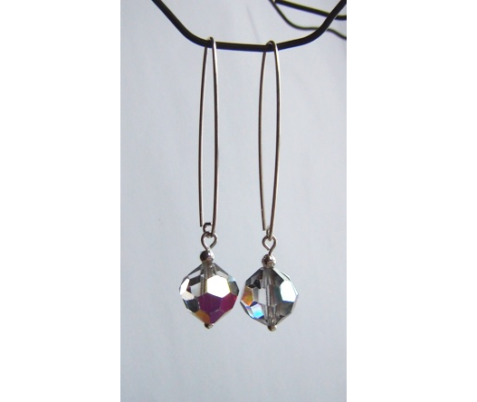 Örhängen Swarovski, handgjord krok - 925 Sterling Silver