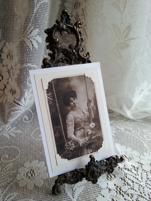 Vintage kort "Belle"