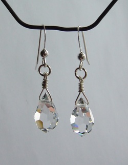 Örhängen Kristalldroppe - 925 Sterling Silver