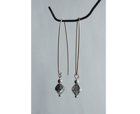 Örhängen Swarovski, handgjord krok - 925 Sterling Silver