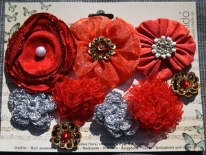 Tygblommor - Harmony Flowers Red