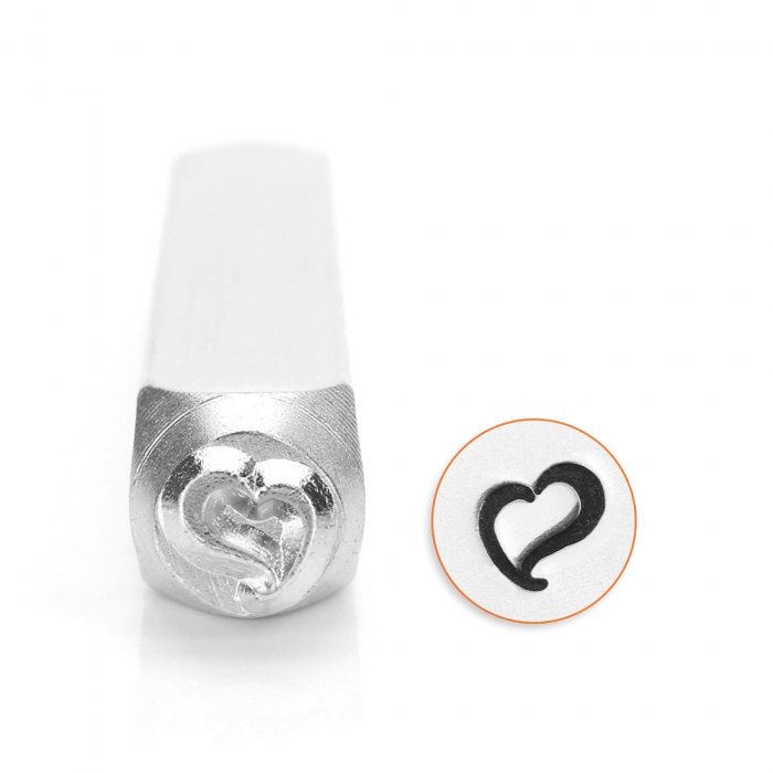 Swirly Heart Metall stämpel 6 mm