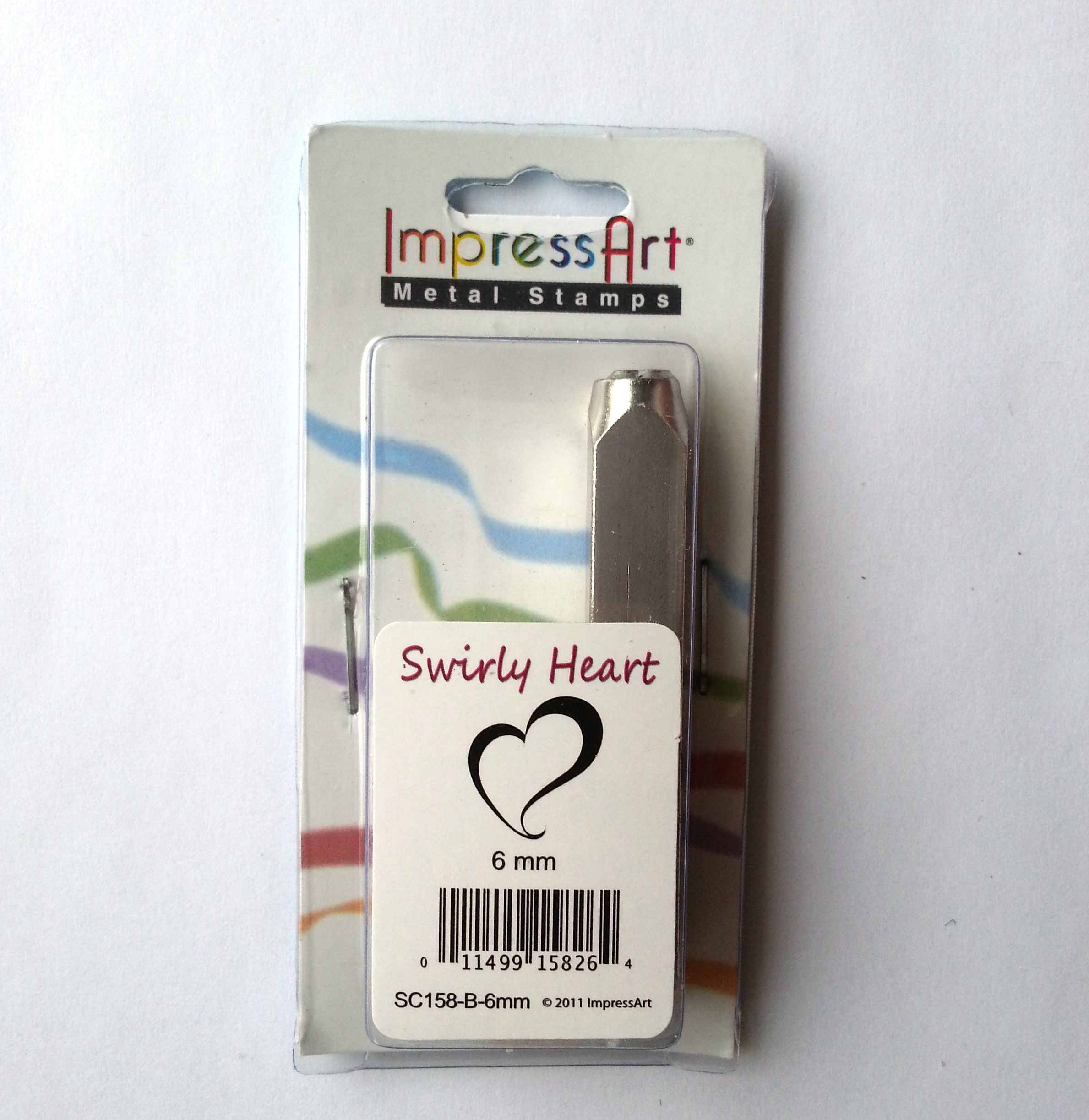 Swirly Heart Metall stämpel 6 mm - 3