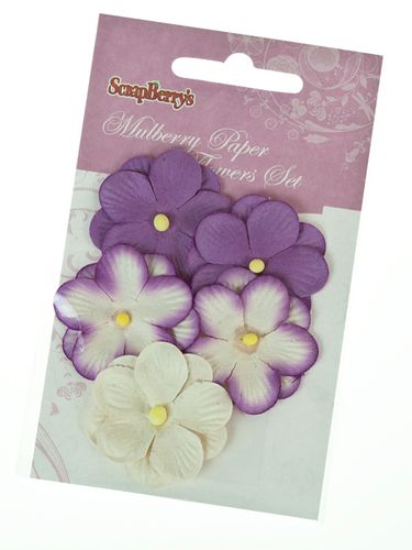 Penséer lila 5 st, ScrapBerry - 2