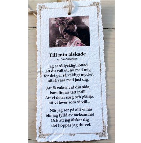 Diktkort - Till min älskade