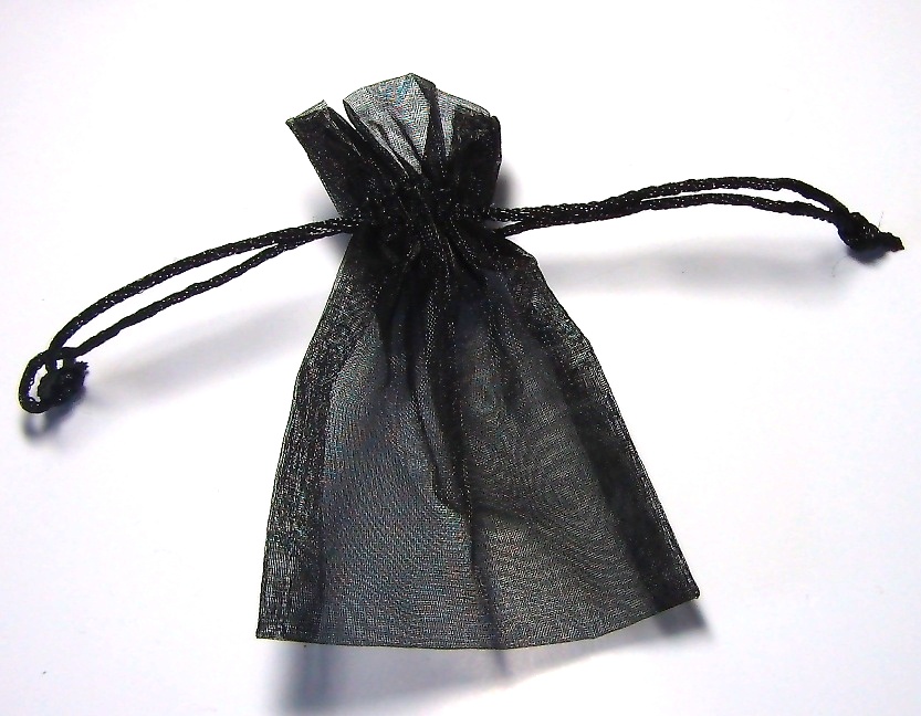 Organzapåse 7 x 10 cm - svart